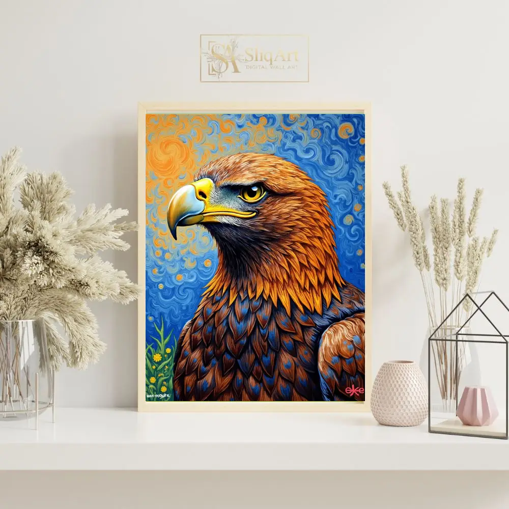 BRD-golden-eagle-on-blue-background-197-07 BRD golden eagle on blue background 197