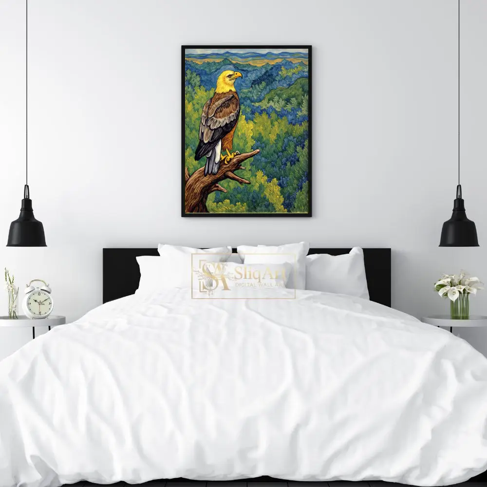 BRD-golden-eagle-perched-on-tree-branch-199-02 BRD golden eagle perched on tree branch 199