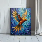 BRD golden on blue background 191