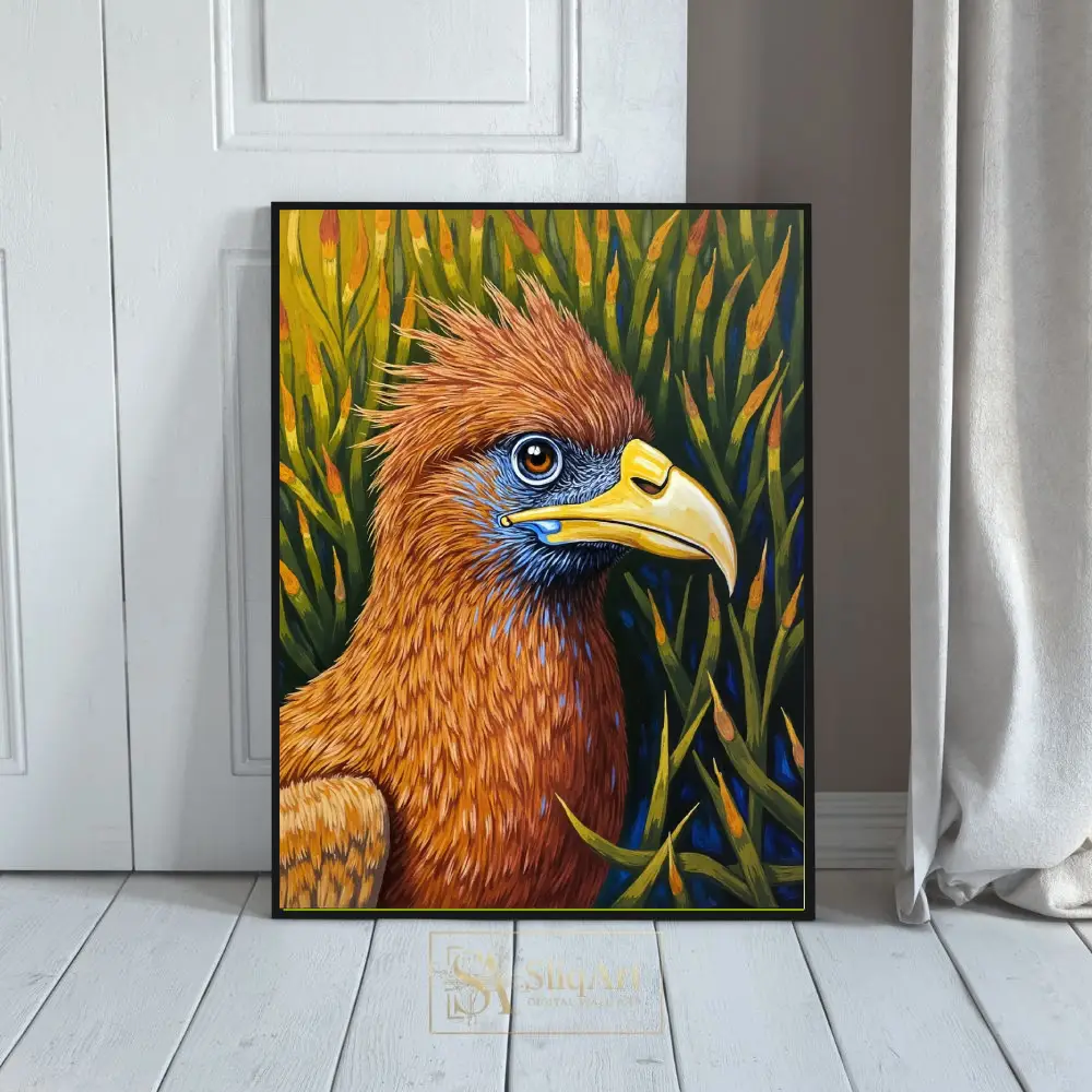 Vibrant Tropical Bird Portrait - Exotic Avian Wall Art