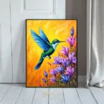 BRD hummingbird among flowers 211