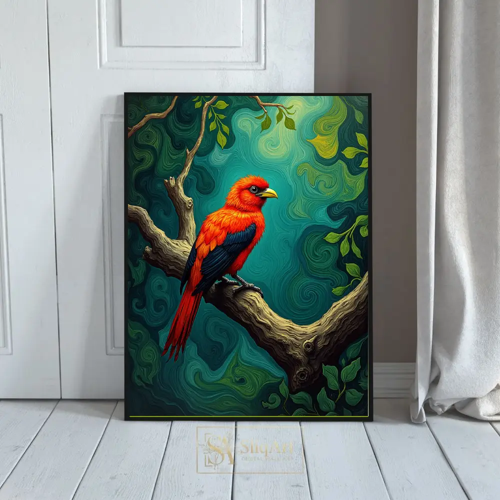 BRD-macaw-perched-on-a-branch-222-01 BRD macaw perched on a branch 222