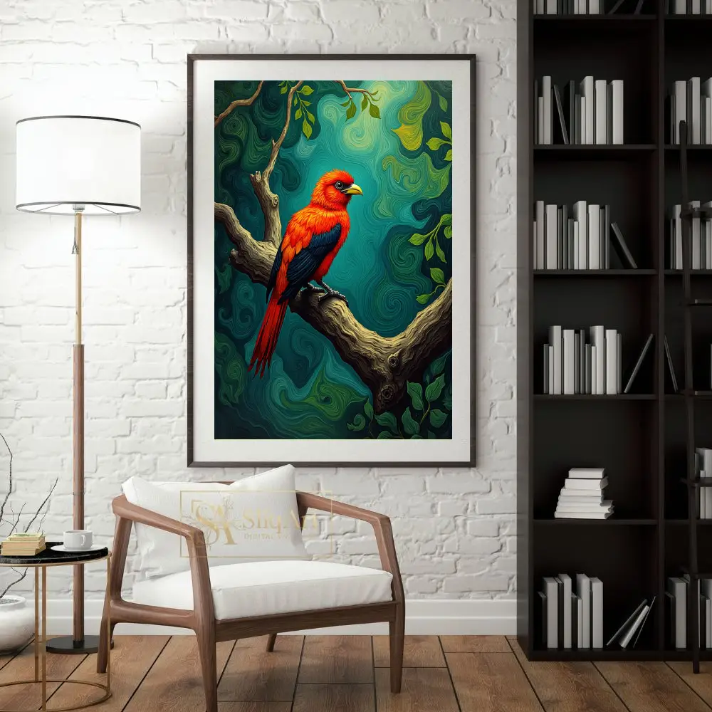 BRD-macaw-perched-on-a-branch-222-04 BRD macaw perched on a branch 222