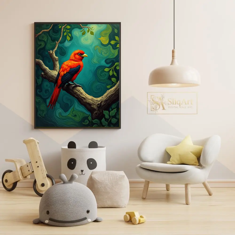 BRD-macaw-perched-on-a-branch-222-05 BRD macaw perched on a branch 222