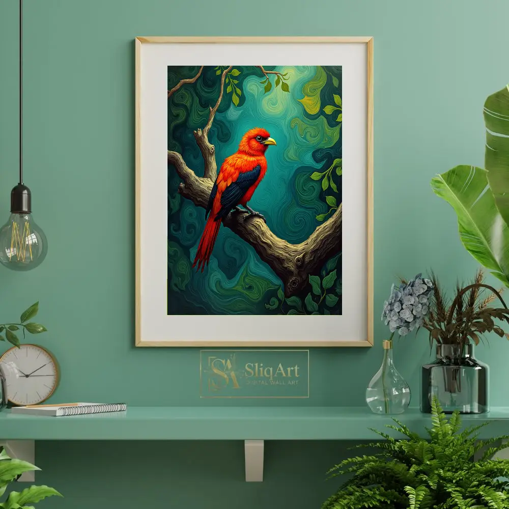 BRD-macaw-perched-on-a-branch-222-06 BRD macaw perched on a branch 222