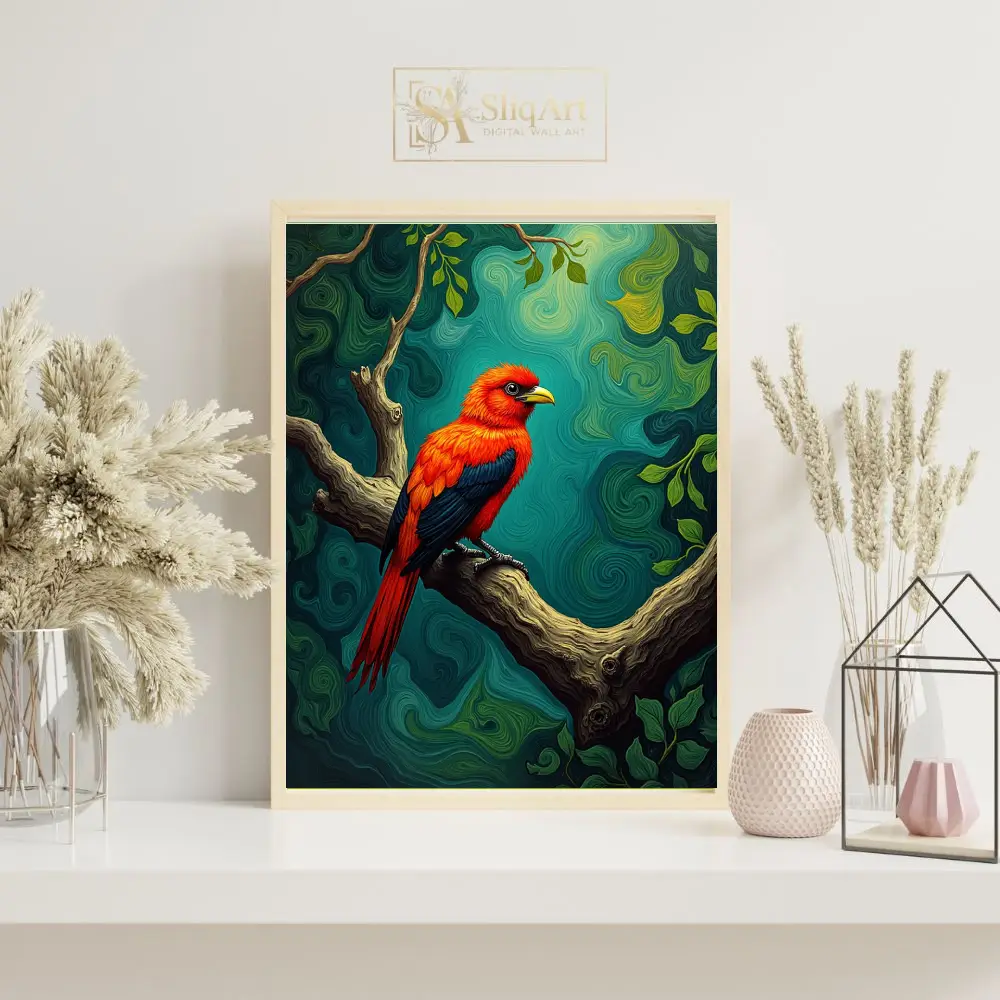 BRD-macaw-perched-on-a-branch-222-07 BRD macaw perched on a branch 222