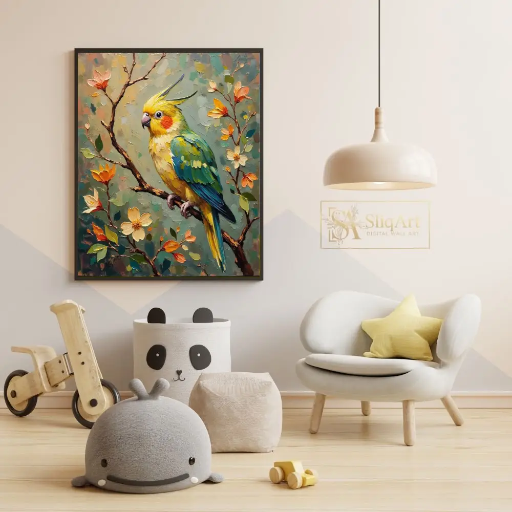 BRD-macaw-perched-on-branch-219-05 BRD macaw perched on branch 219