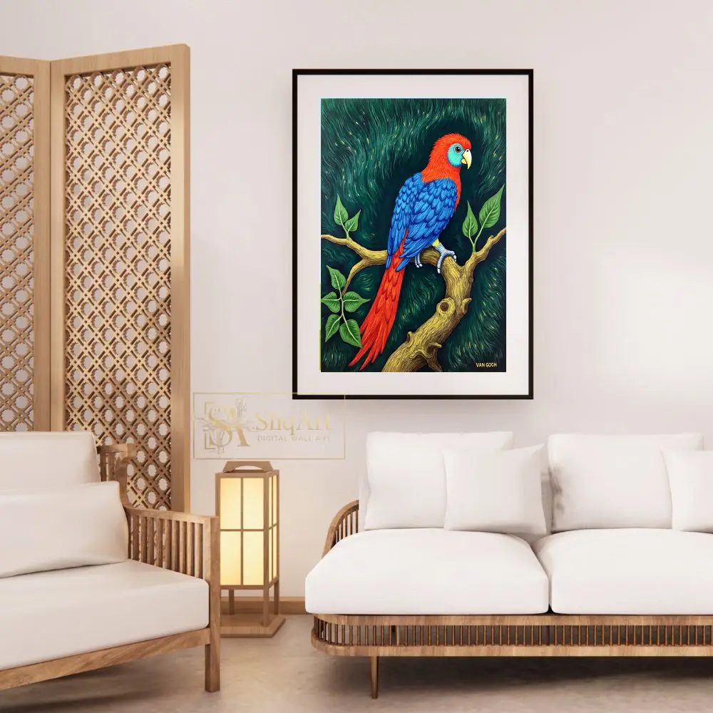 BRD-macaw-perched-on-branch-223-03 BRD macaw perched on branch 223