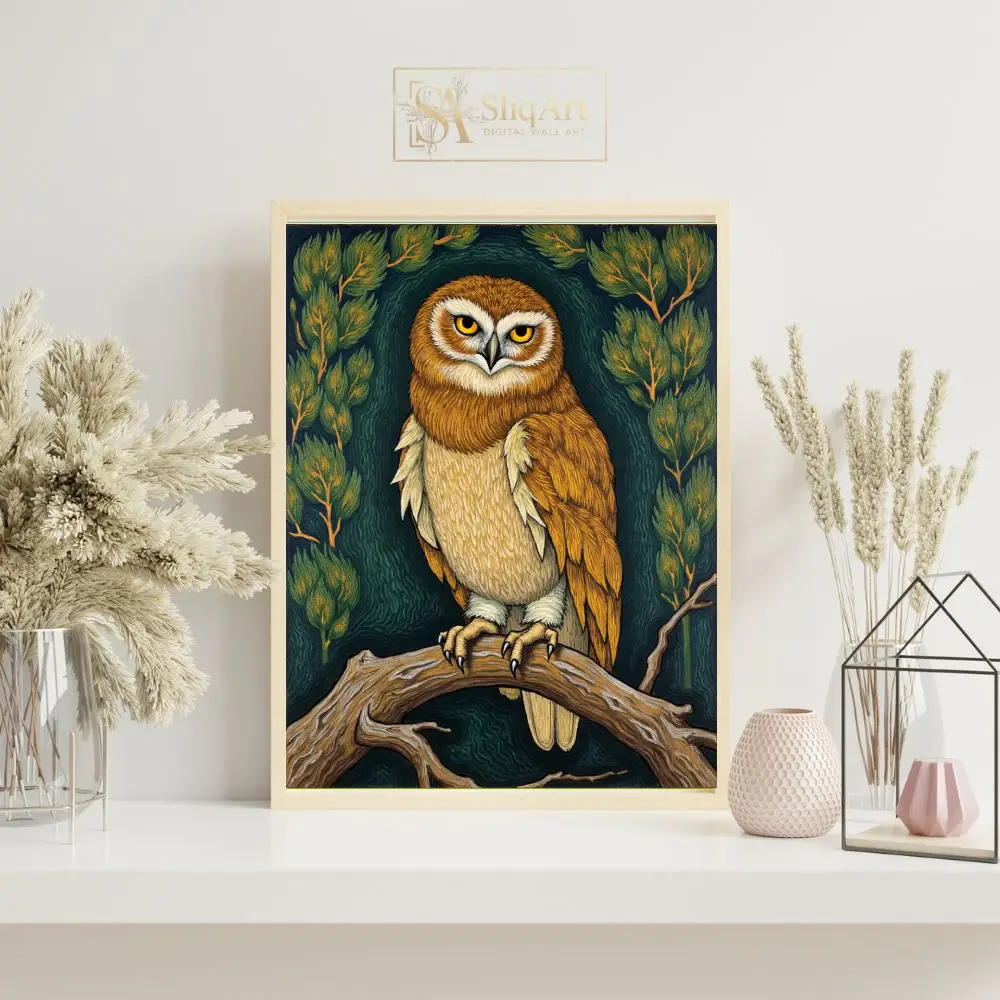 BRD-owl-perched-on-branch-3-237-07 BRD owl perched on branch 3 237