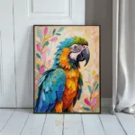 BRD parrot colorful floral backdrop 245