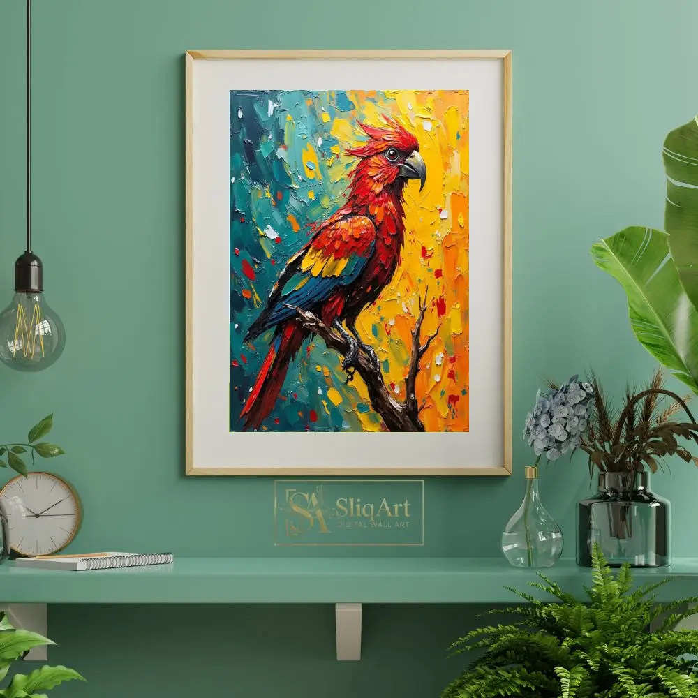 BRD-parrot-on-a-branch-1-255-06 BRD parrot on a branch 1 255