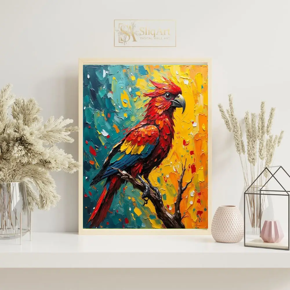 BRD-parrot-on-a-branch-1-255-07 BRD parrot on a branch 1 255