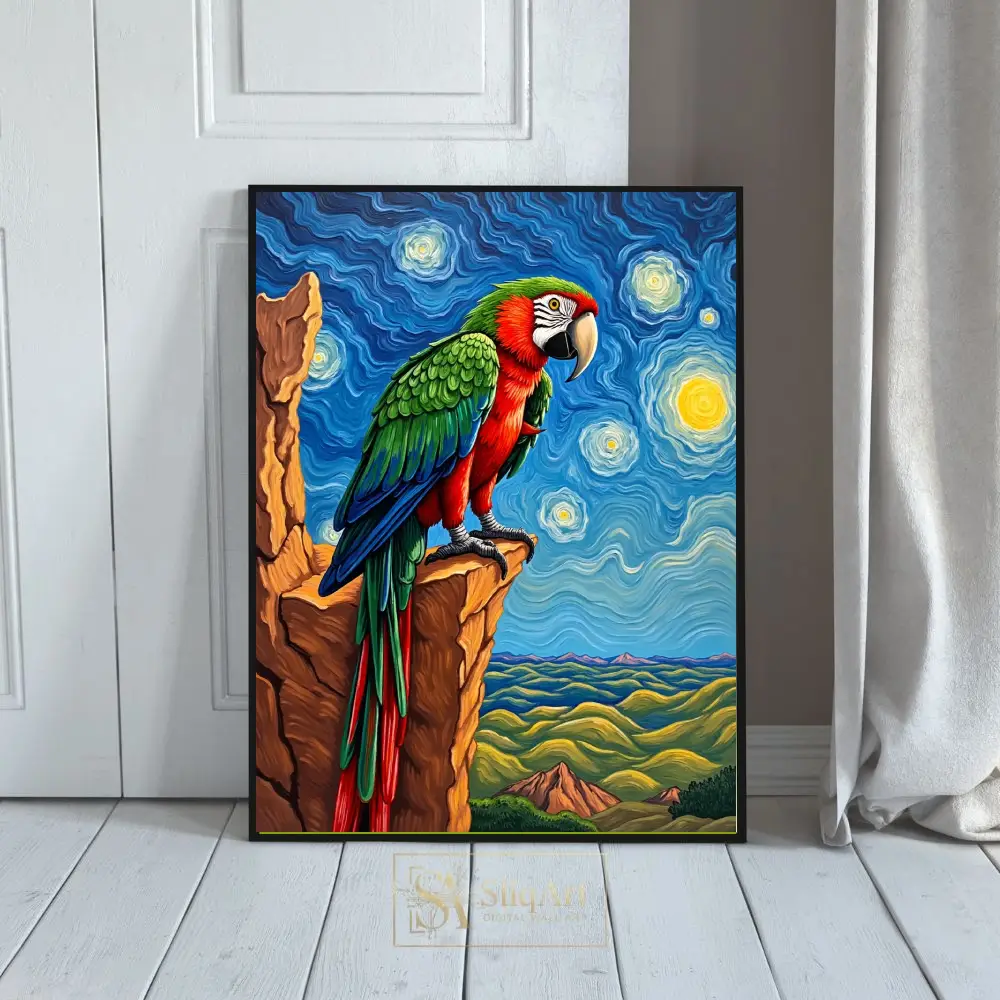 BRD-parrot-on-a-rock-257-01 BRD parrot on a rock 257