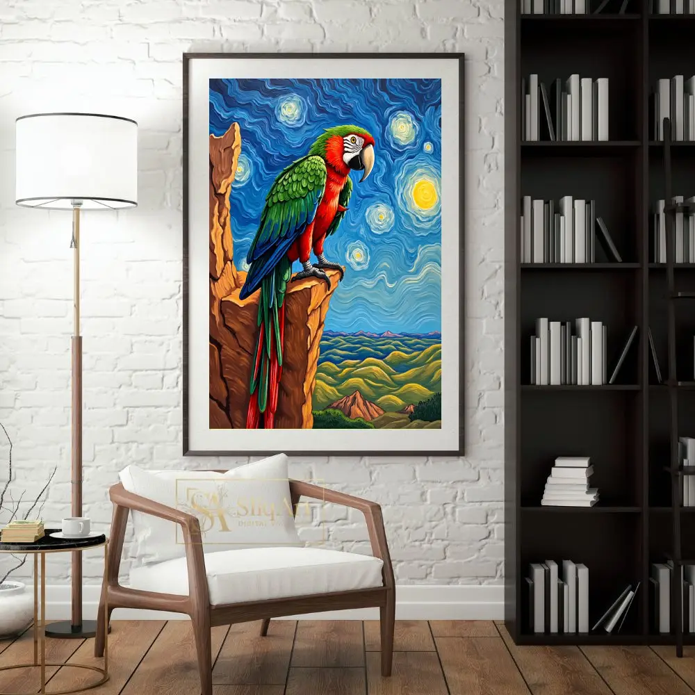 BRD-parrot-on-a-rock-257-04 BRD parrot on a rock 257