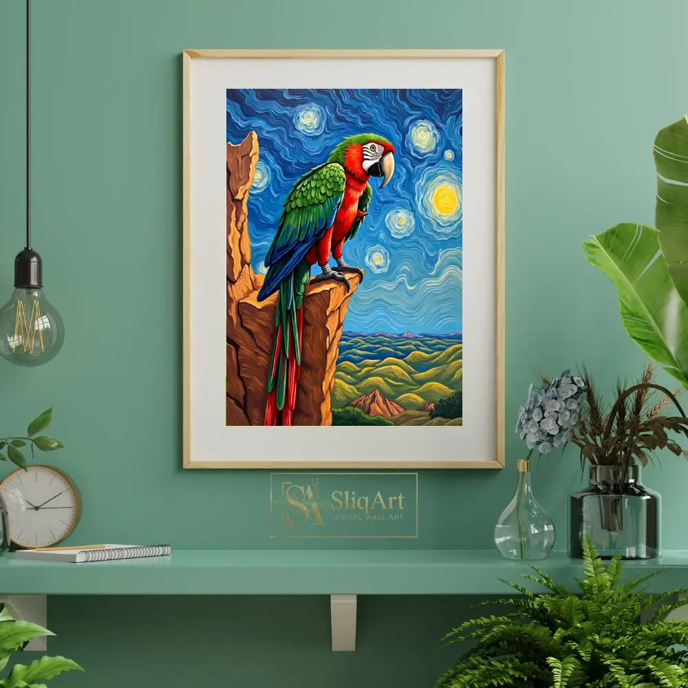 BRD-parrot-on-a-rock-257-06 BRD parrot on a rock 257