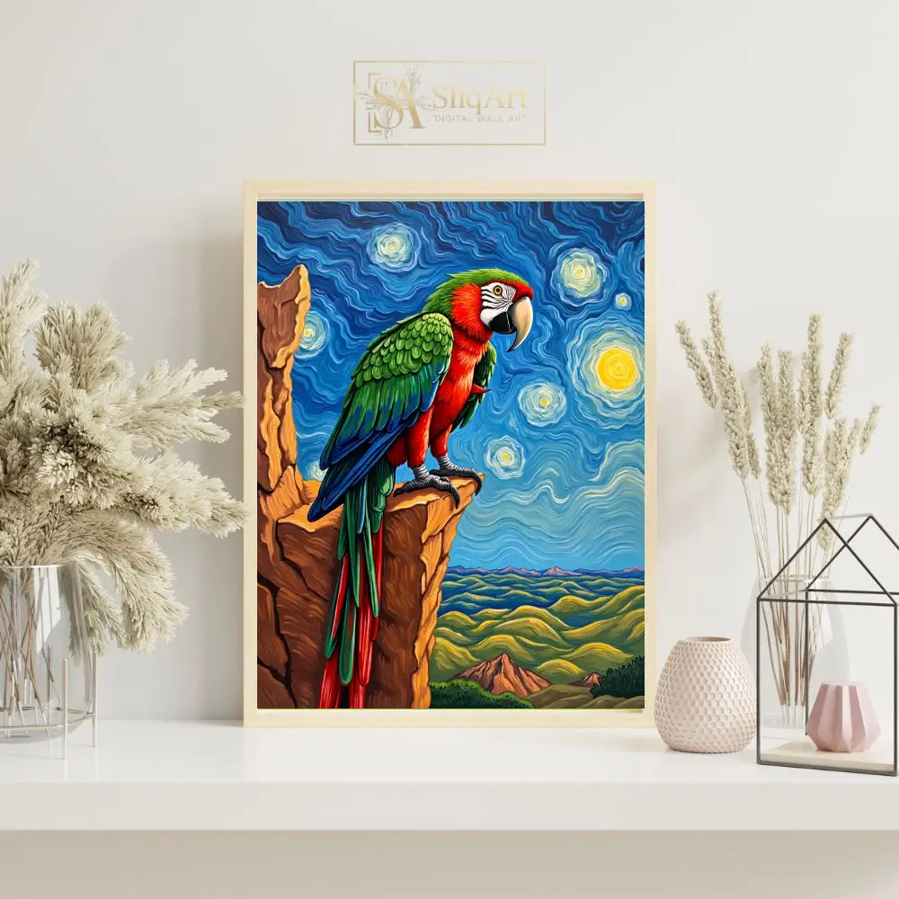 BRD-parrot-on-a-rock-257-07 BRD parrot on a rock 257