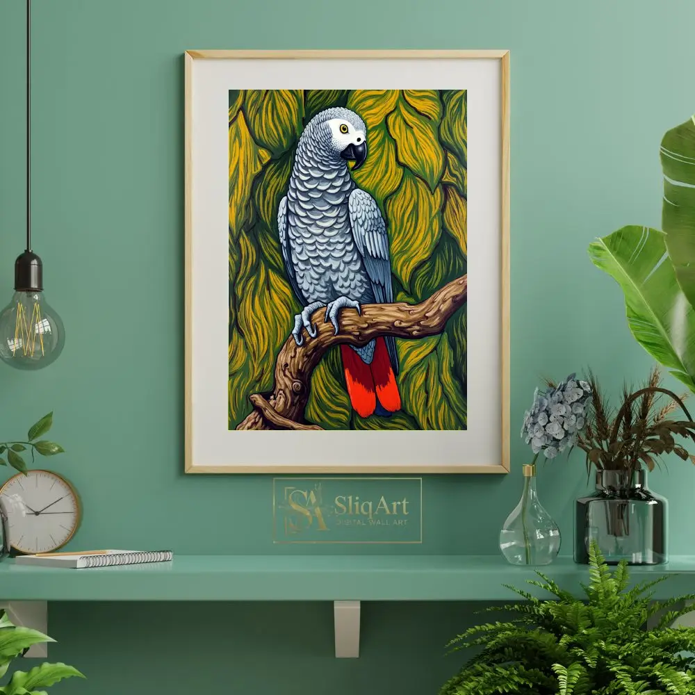 BRD-parrot-on-a-tree-branch-260-06 BRD parrot on a tree branch 260