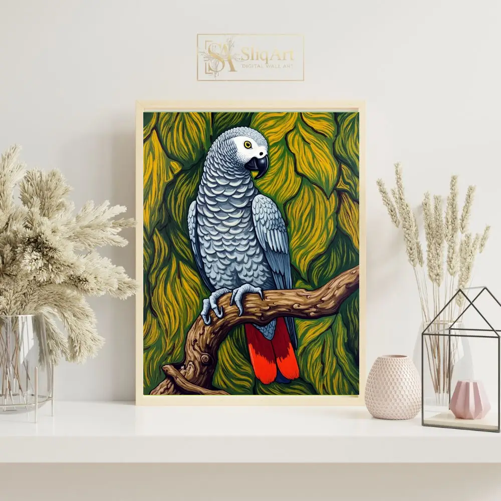 BRD-parrot-on-a-tree-branch-260-07 BRD parrot on a tree branch 260