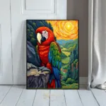 BRD parrot perched on a rock 276