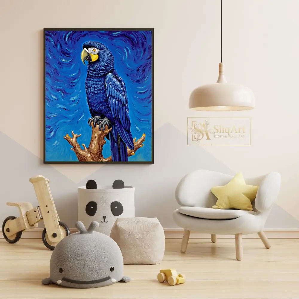 BRD-parrot-perched-on-branch-1-278-05 BRD parrot perched on branch 1 278