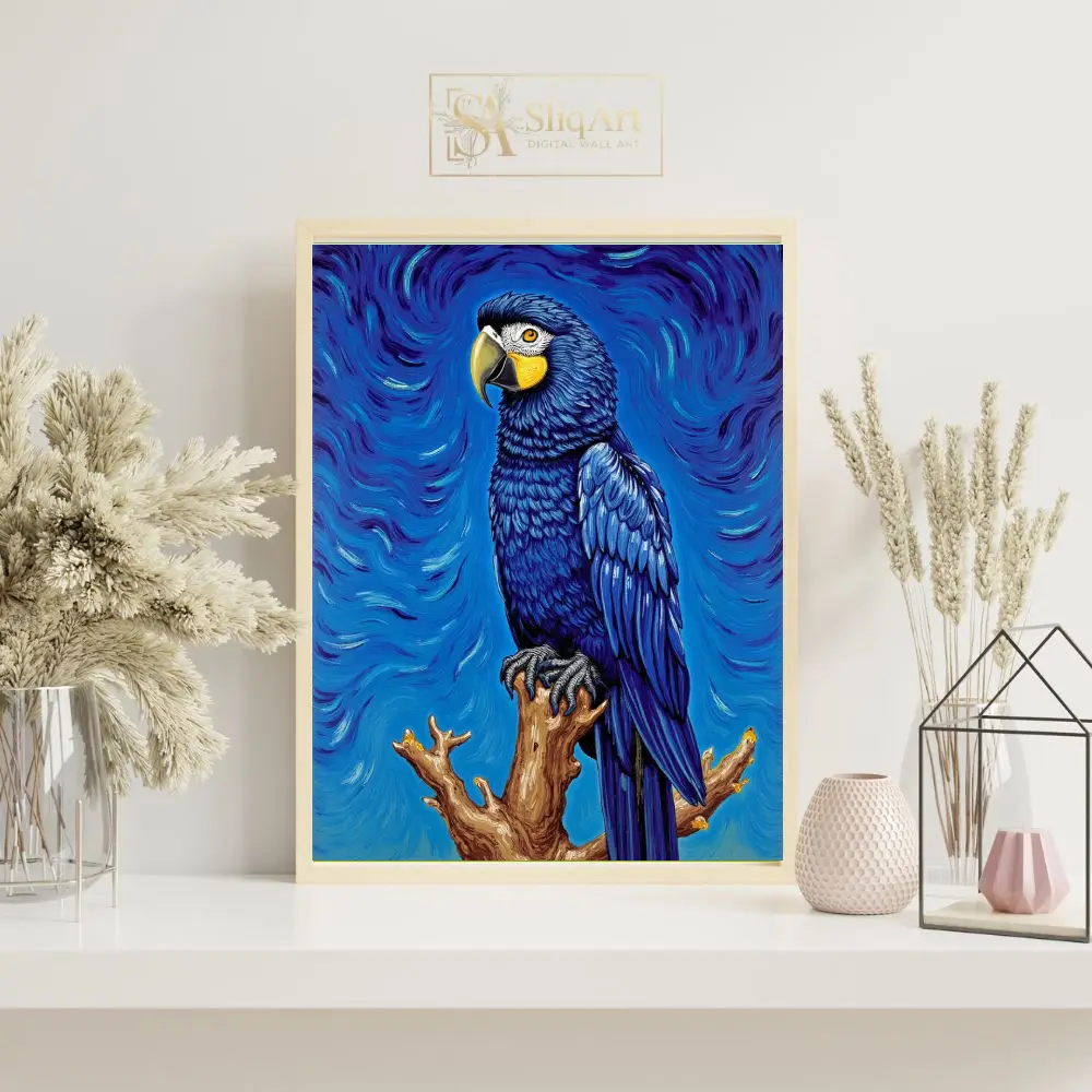 BRD-parrot-perched-on-branch-1-278-07 BRD parrot perched on branch 1 278