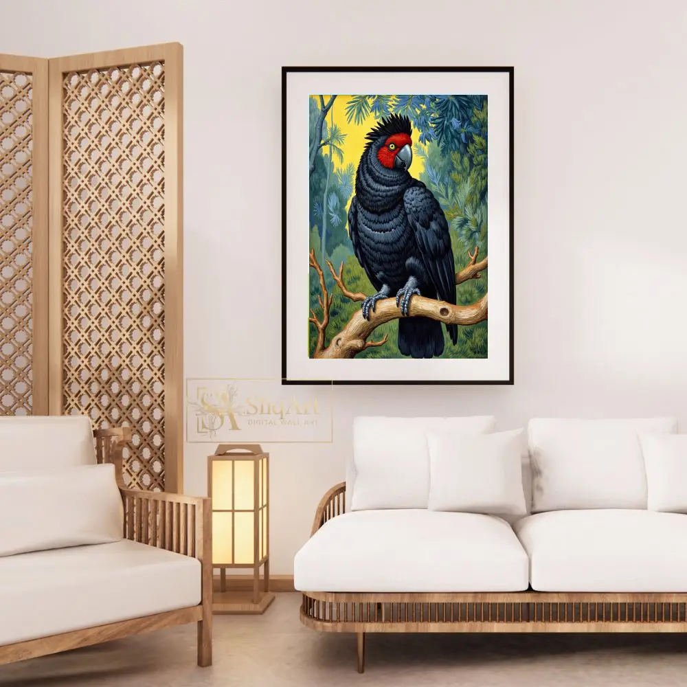 BRD-parrot-perched-on-branch-6-283-03 BRD parrot perched on branch 6 283