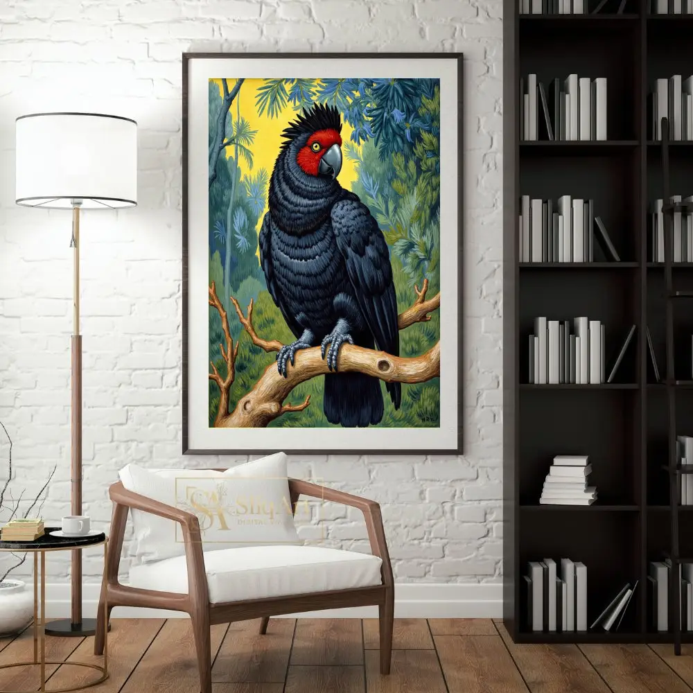 BRD-parrot-perched-on-branch-6-283-04 BRD parrot perched on branch 6 283