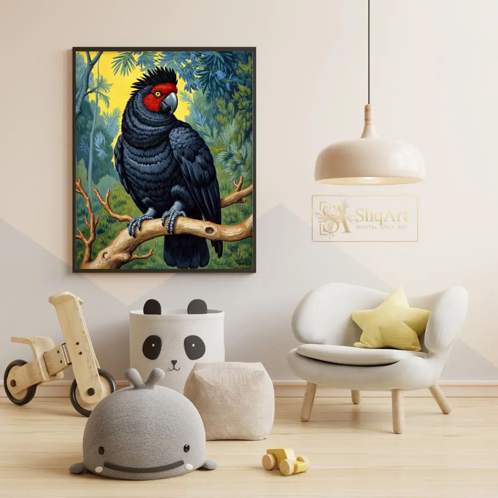 BRD-parrot-perched-on-branch-6-283-05 BRD parrot perched on branch 6 283