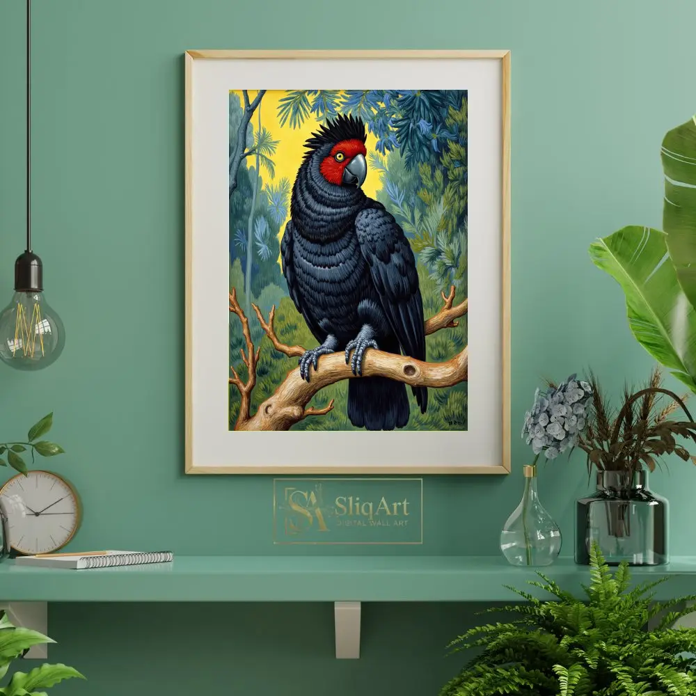 BRD-parrot-perched-on-branch-6-283-06 BRD parrot perched on branch 6 283