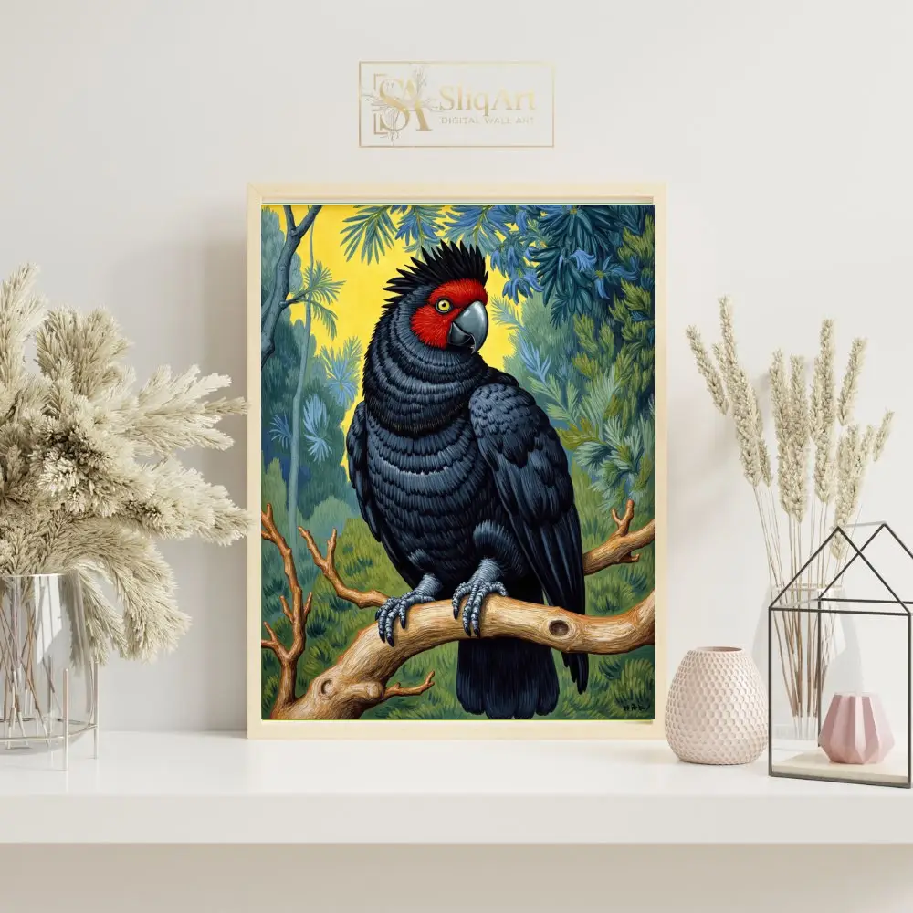 BRD-parrot-perched-on-branch-6-283-07 BRD parrot perched on branch 6 283