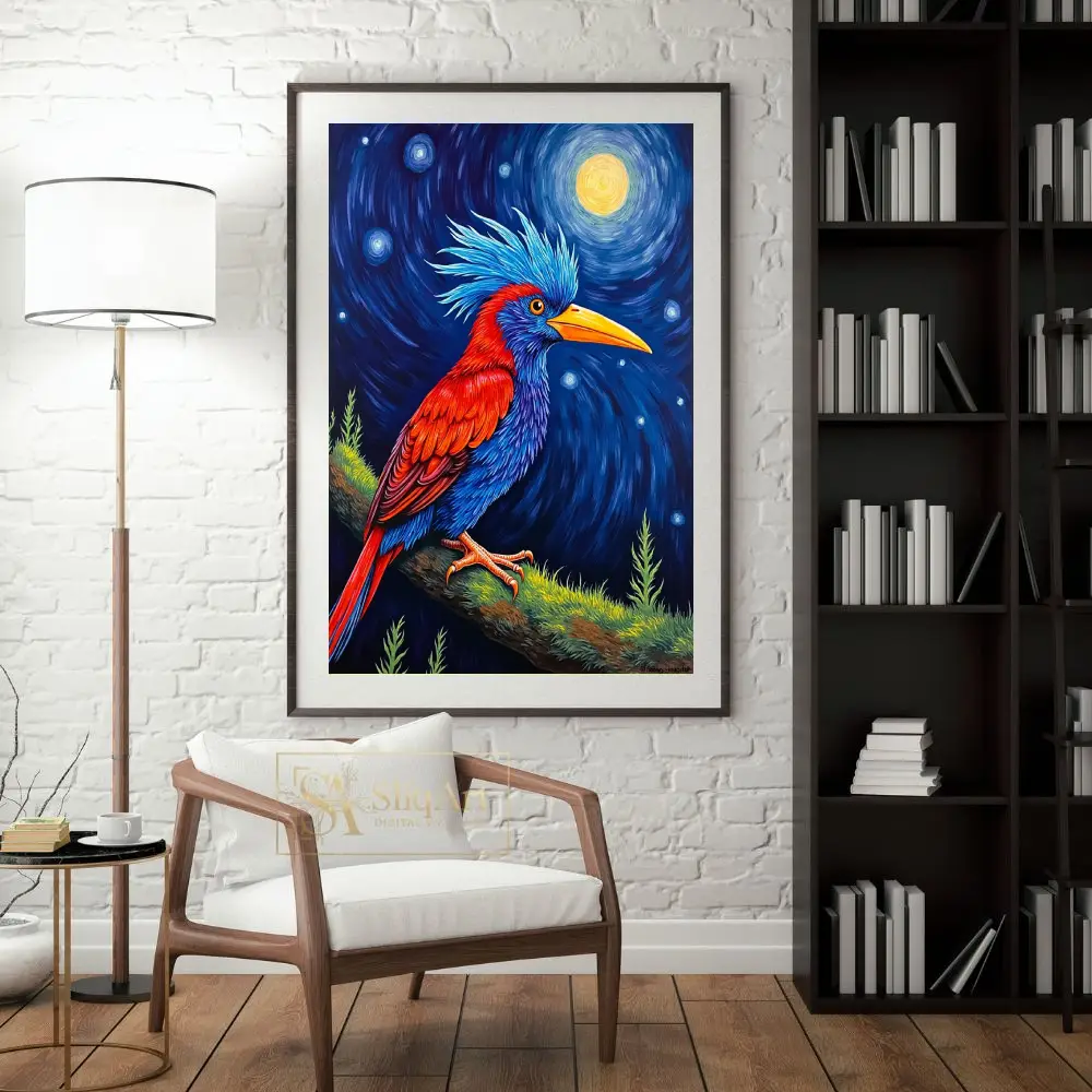 BRD-parrot-perched-on-branch-7-284-04 BRD parrot perched on branch 7 284