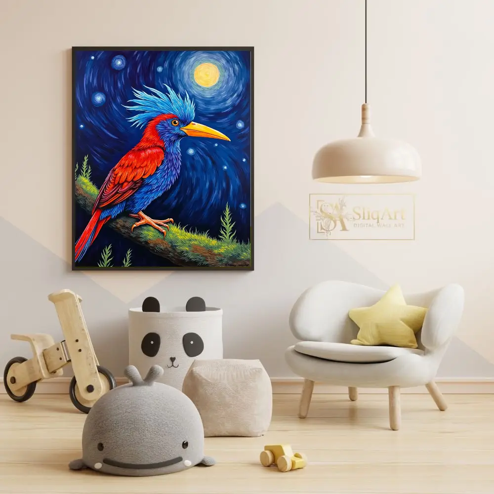 BRD-parrot-perched-on-branch-7-284-05 BRD parrot perched on branch 7 284