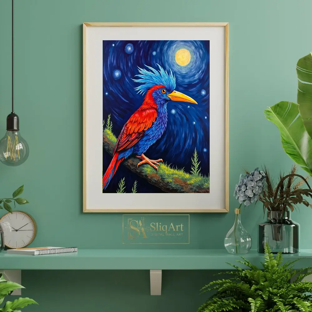 BRD-parrot-perched-on-branch-7-284-06 BRD parrot perched on branch 7 284