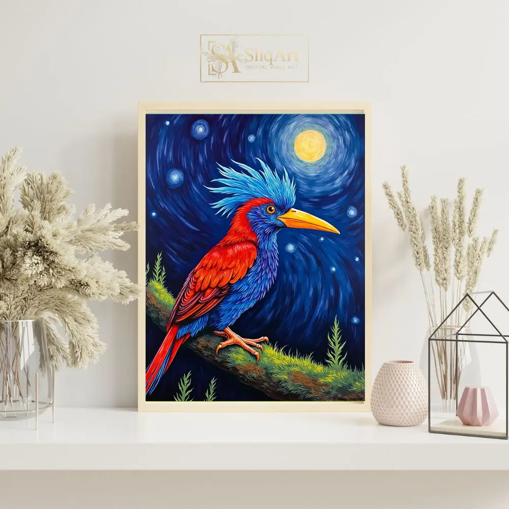 BRD-parrot-perched-on-branch-7-284-07 BRD parrot perched on branch 7 284