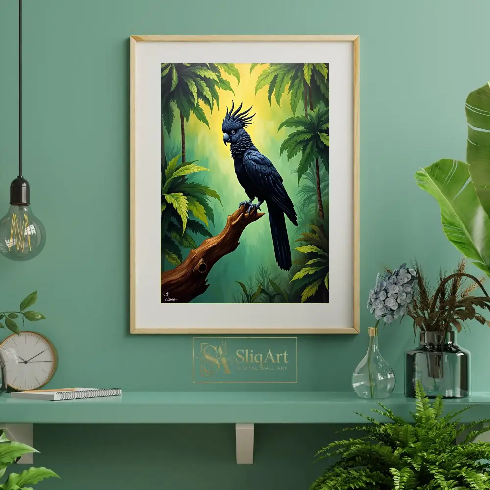 BRD-parrot-perched-on-branch-8-285-06 BRD parrot perched on branch 8 285