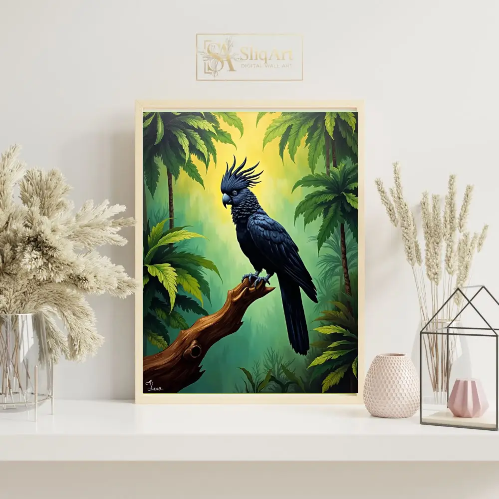 BRD-parrot-perched-on-branch-8-285-07 BRD parrot perched on branch 8 285