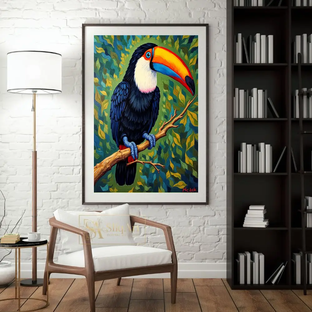 BRD-parrot-perched-on-tree-branch-287-04 BRD parrot perched on tree branch 287