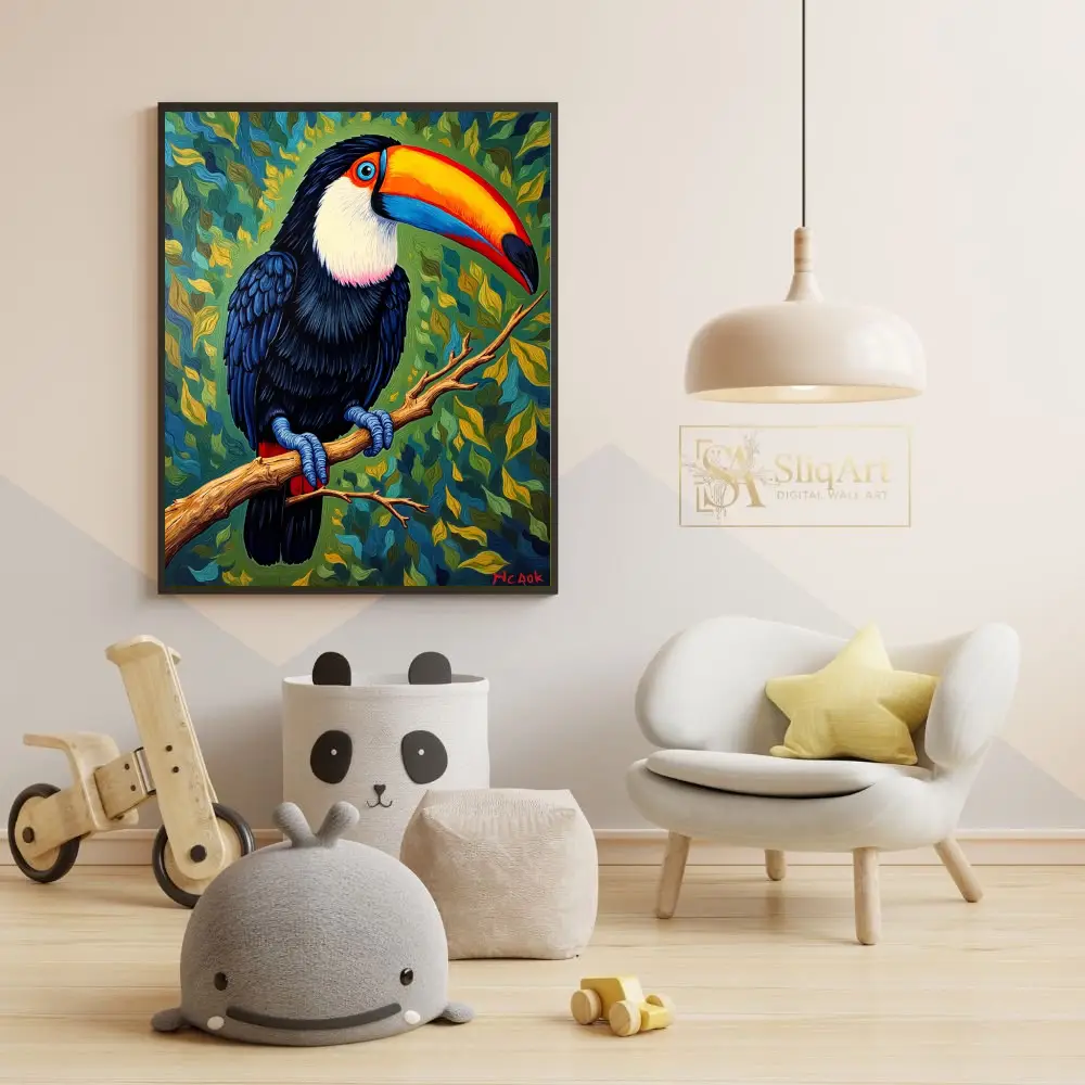 BRD-parrot-perched-on-tree-branch-287-05 BRD parrot perched on tree branch 287