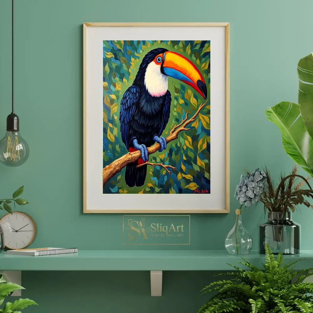 BRD-parrot-perched-on-tree-branch-287-06 BRD parrot perched on tree branch 287