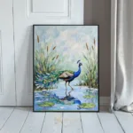 BRD peacock by pond 307