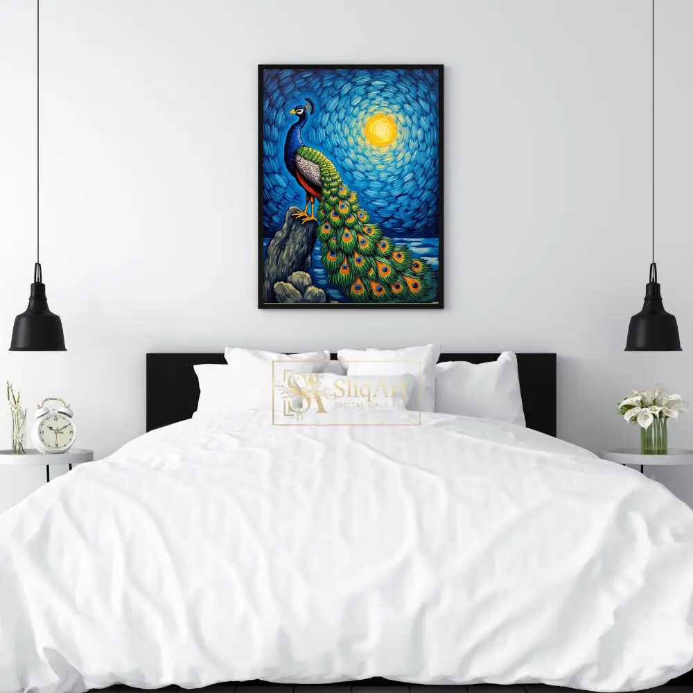 BRD-peacock-on-rock-at-dusk-318-02 BRD peacock on rock at dusk 318