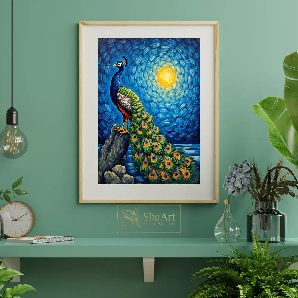 BRD-peacock-on-rock-at-dusk-318-06 BRD peacock on rock at dusk 318