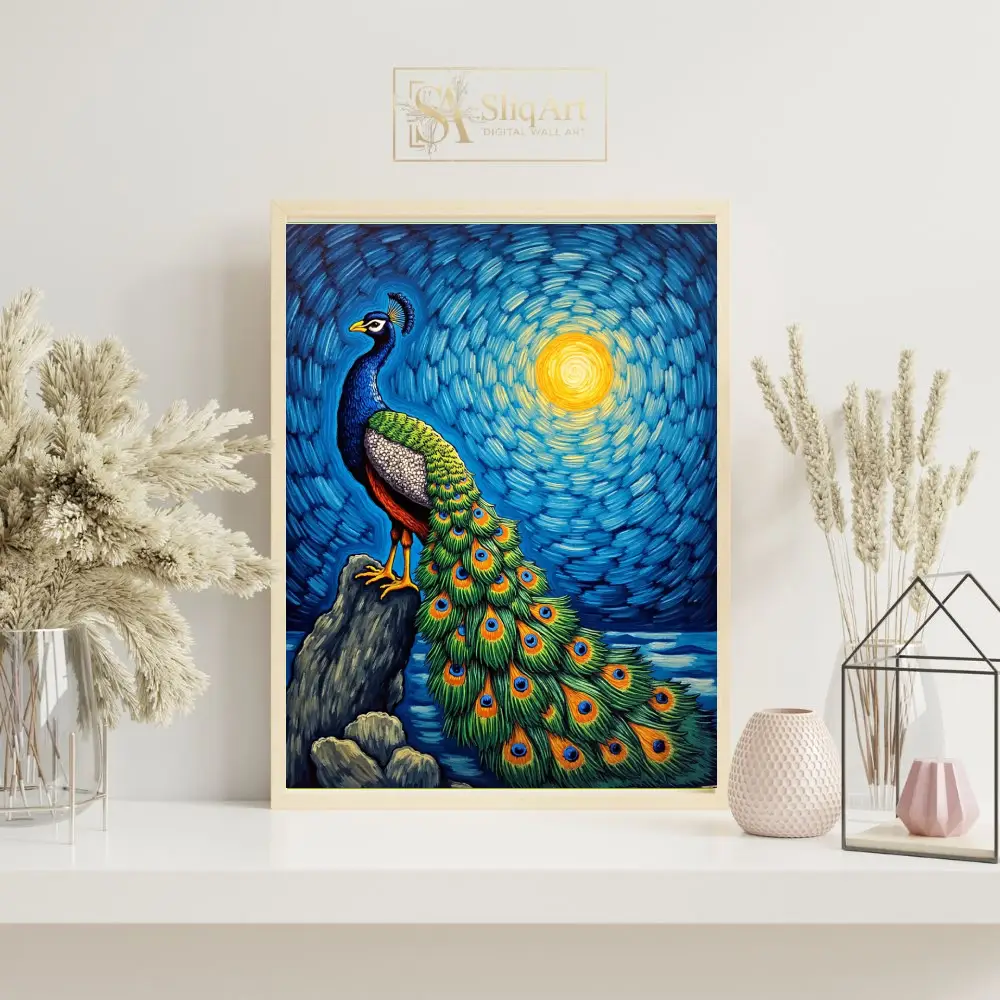 BRD-peacock-on-rock-at-dusk-318-07 BRD peacock on rock at dusk 318