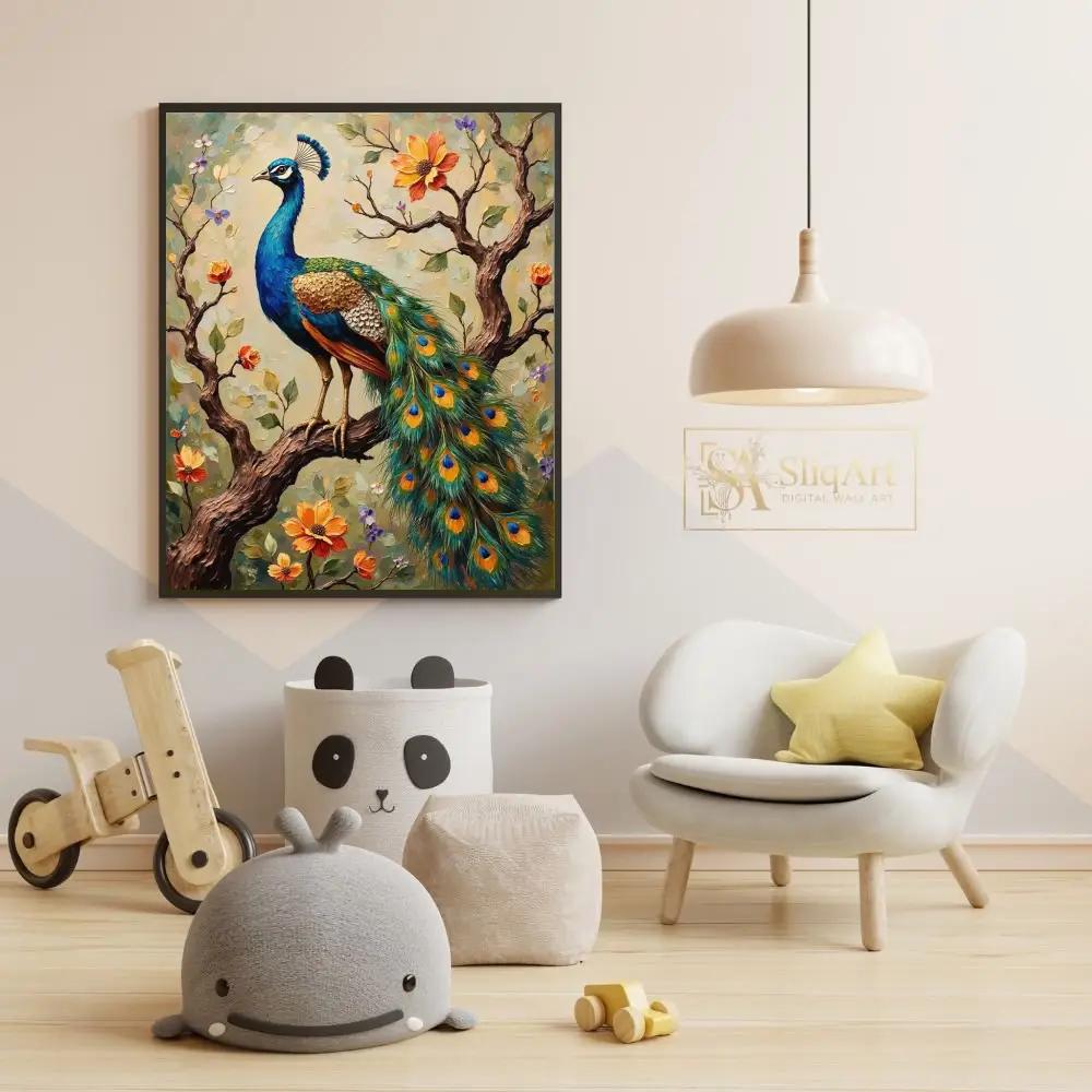 BRD-peacock-perched-on-branch-325-05 BRD peacock perched on branch 325