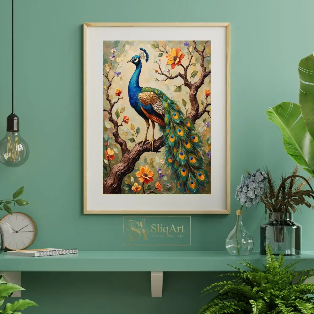 BRD-peacock-perched-on-branch-325-06 BRD peacock perched on branch 325