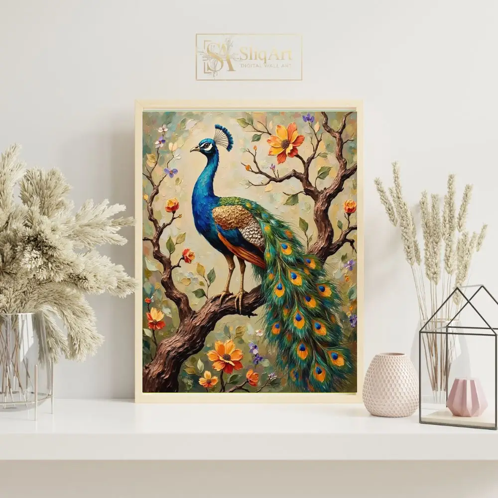 BRD-peacock-perched-on-branch-325-07 BRD peacock perched on branch 325