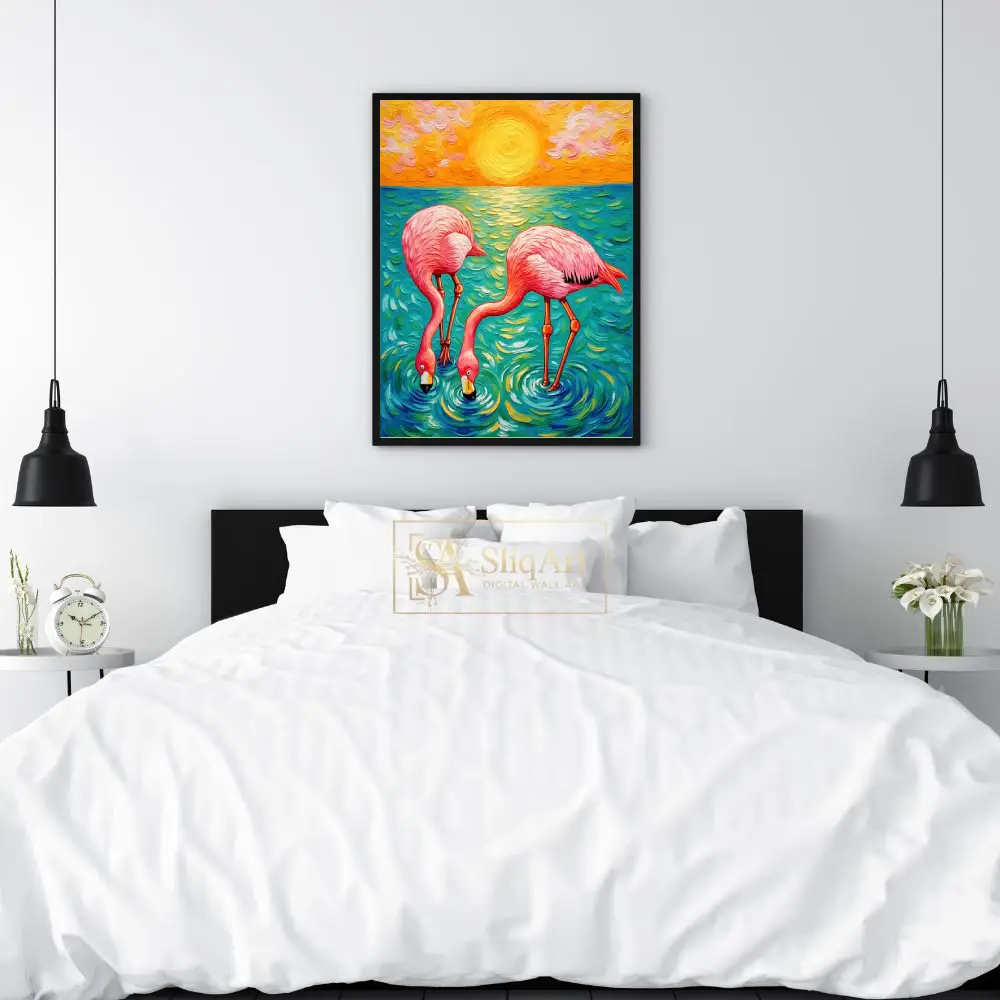 BRD-pink-flamingos-sunset-334-02 BRD pink flamingos sunset 334