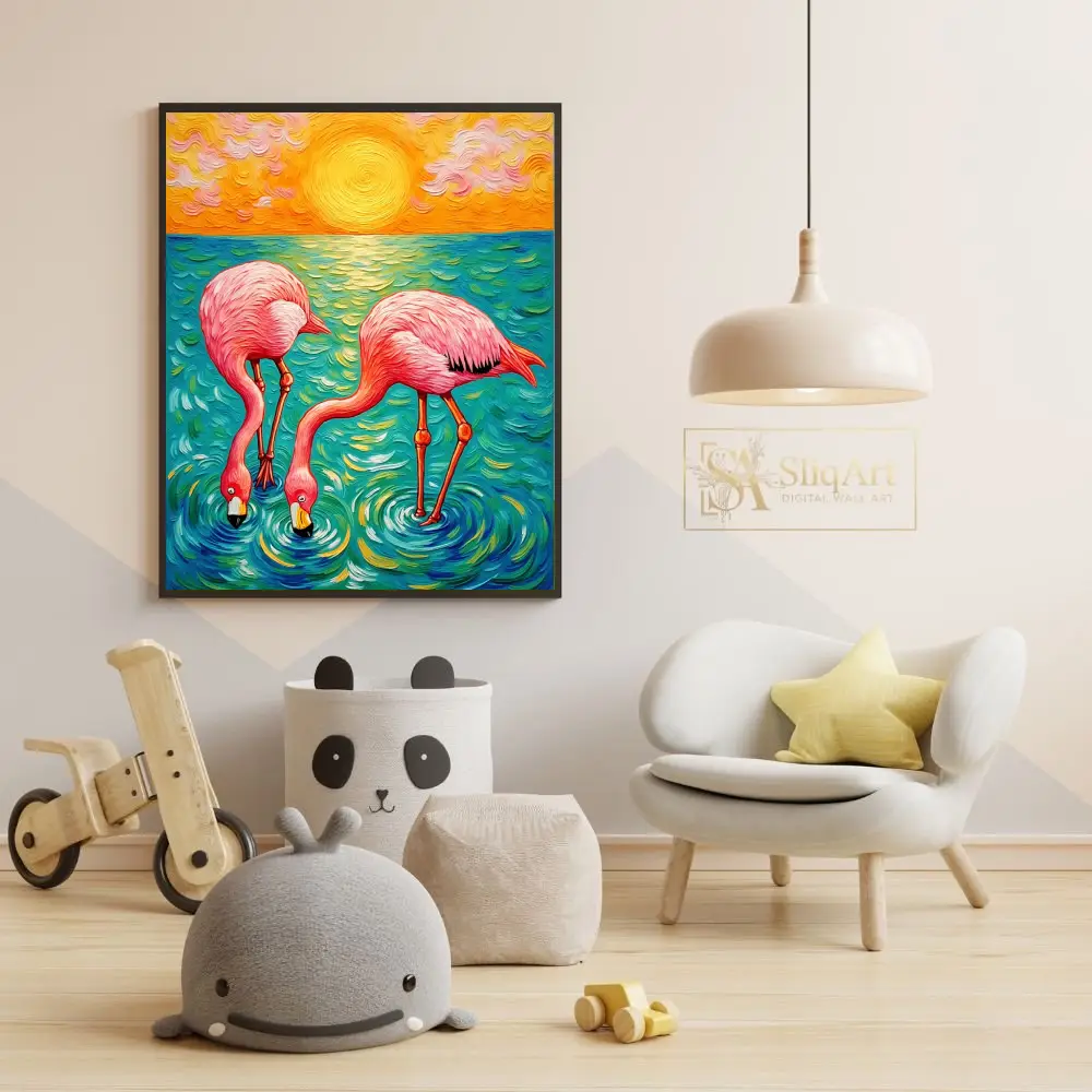 BRD-pink-flamingos-sunset-334-05 BRD pink flamingos sunset 334