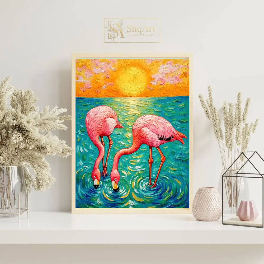 BRD-pink-flamingos-sunset-334-07 BRD pink flamingos sunset 334