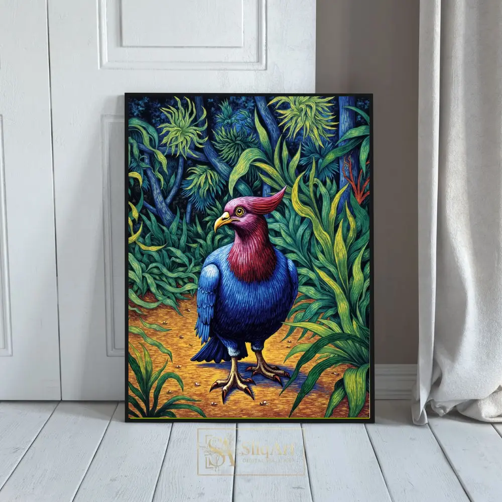 Exotic Tropical Bird Jungle Art Print | Vibrant Nature Wall Decor